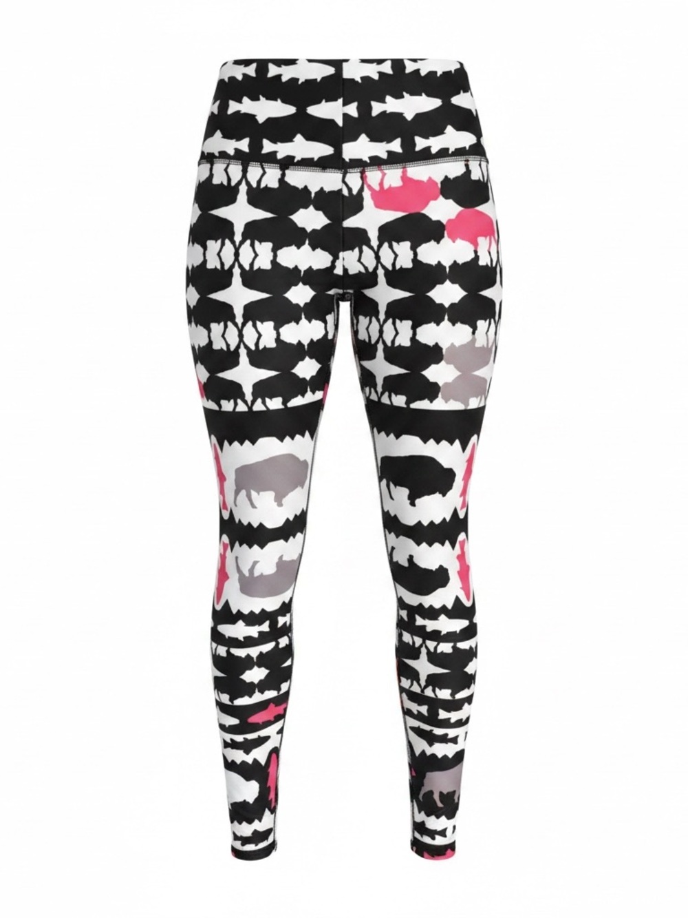 Wyoming Buffalo trout Leggings with Pink Accents